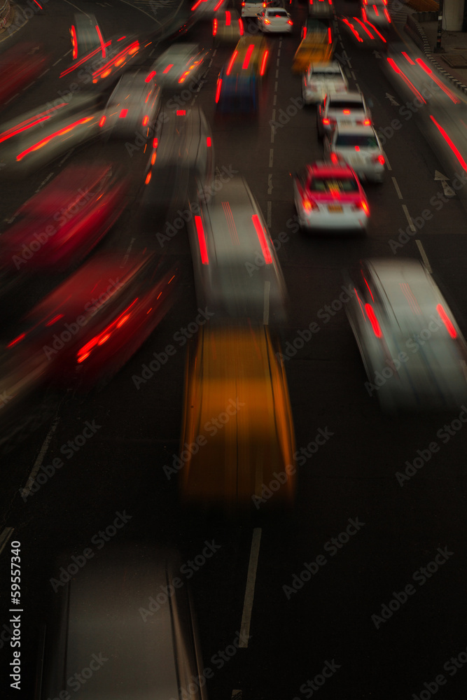 Fototapeta premium Night traffic light