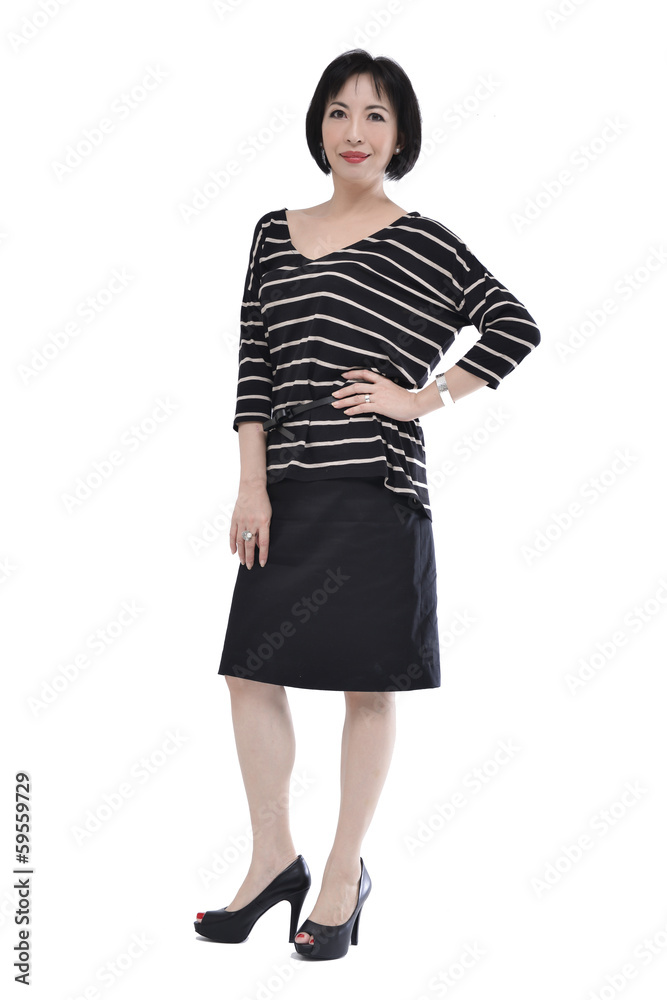 Full length portrait of a happy business woman standing Full length portrait of a happy business woman standing