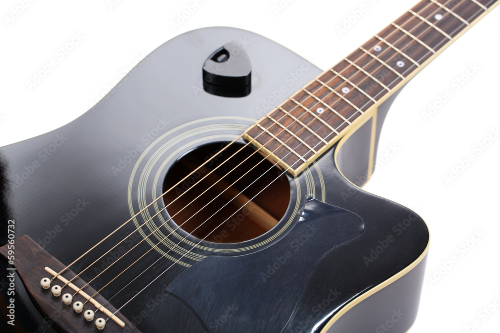 Fototapeta premium Acoustic guitar isolated on white