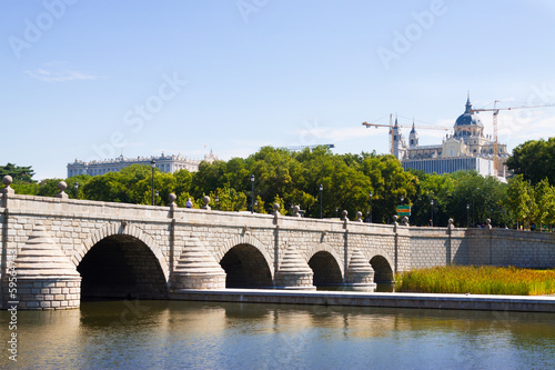 bridge over Manzanares river in Madrid