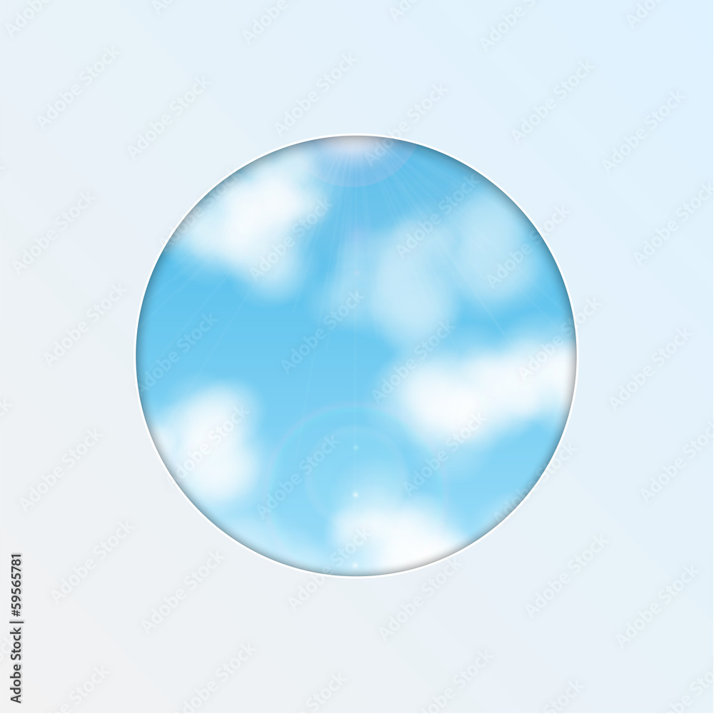 hole in the shape of a circle on the background of sky.eco backg hole in the shape of a circle on the background of sky.eco backg