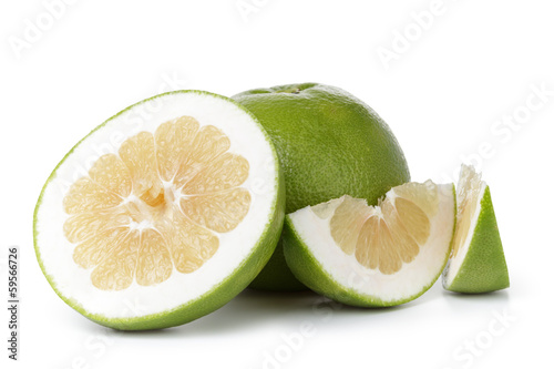 Фотография ripe green sweetie fruit with slices