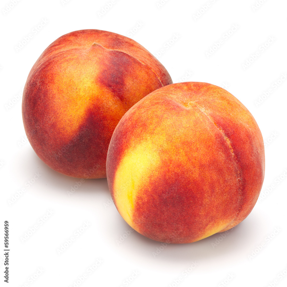 Peaches isolated on white background Peaches isolated on white background