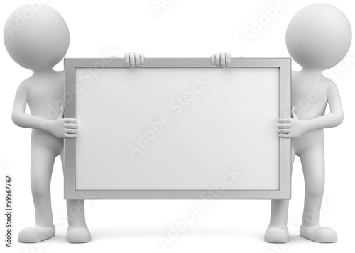 zwei Schildhalter Flipchart
