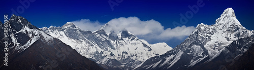 Nepalese Himalayas: Khumbila,Nuptse,Everest,Lhotse,Ama Dablam © O'SHI