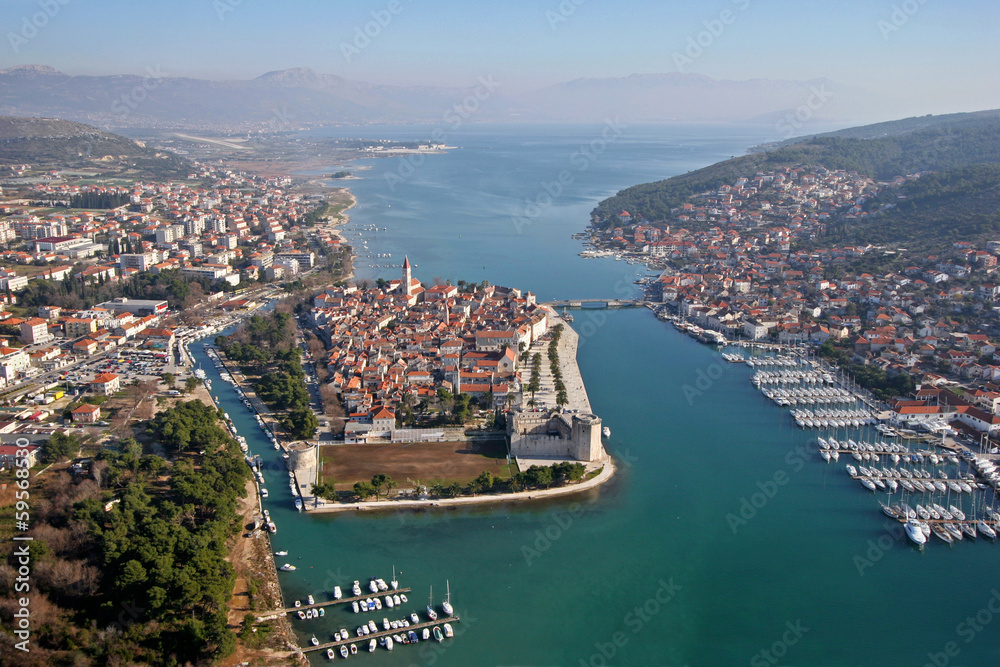 Fototapeta premium Trogir, historic town on the Adriatic coast in Croatia