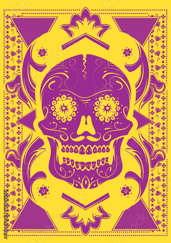 Floral skull