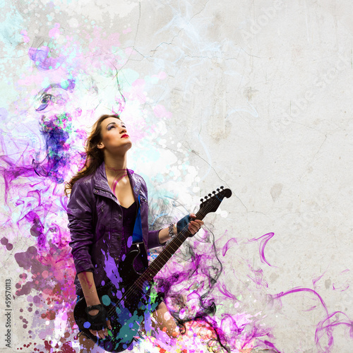 Wallpaper Mural Rock passionate girl with  wings Torontodigital.ca