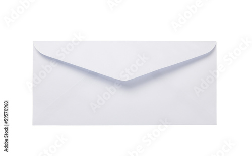 White Paper Envelope Isolated