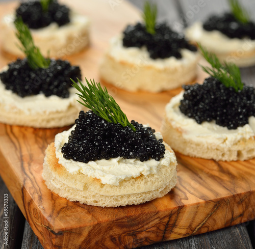 Appetizer with caviar