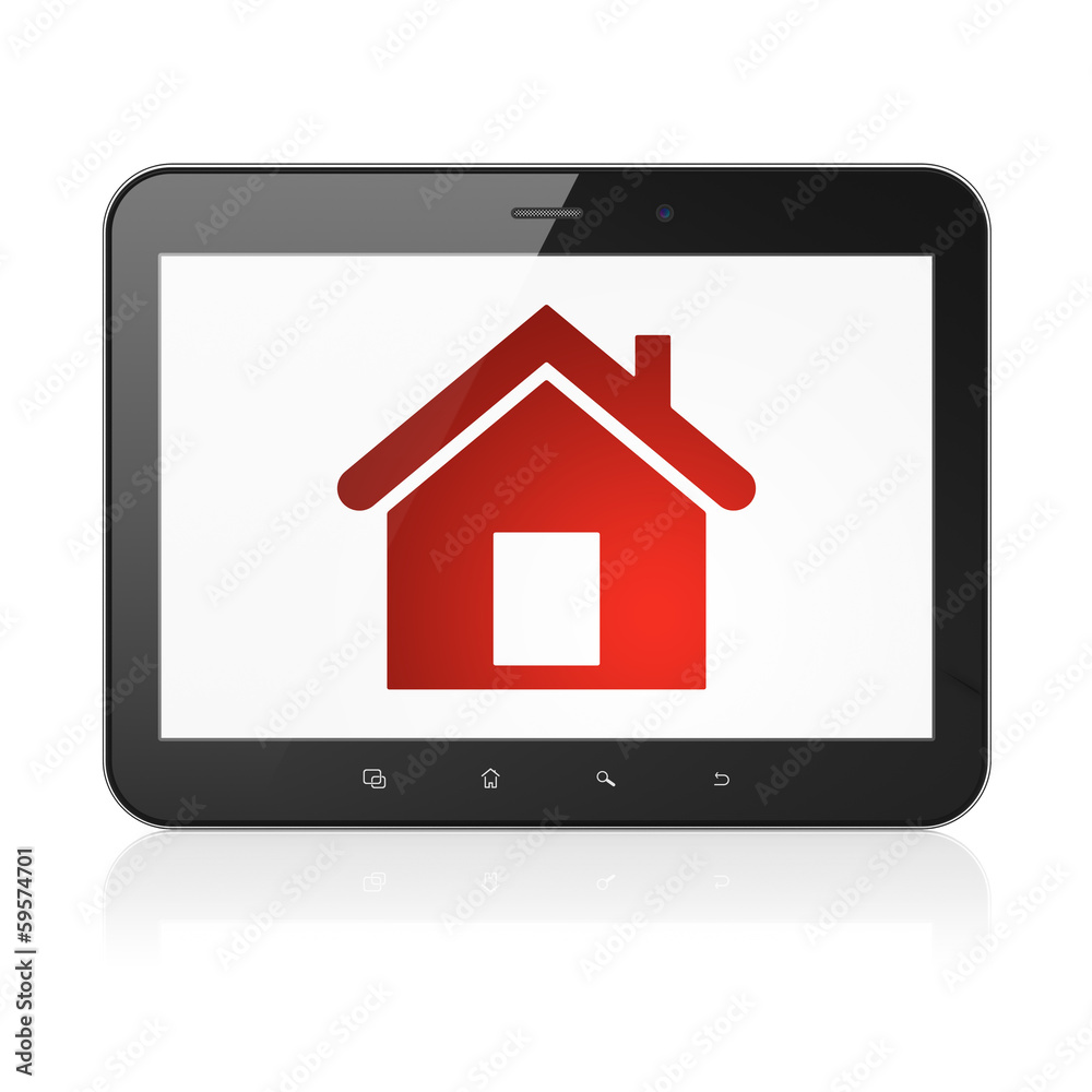 Finance concept: Home on tablet pc computer Finance concept: Home on tablet pc computer