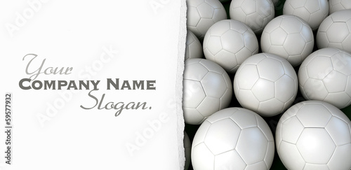 Background of white soccer ...
