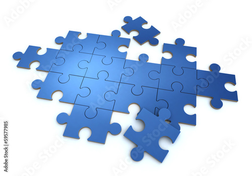 Blue blank puzzle