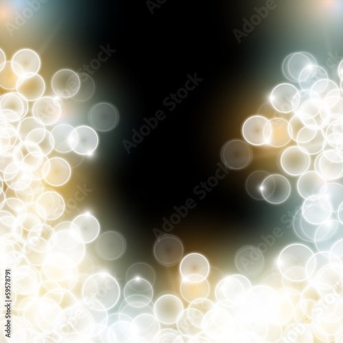 Blurred flickering lights with black background