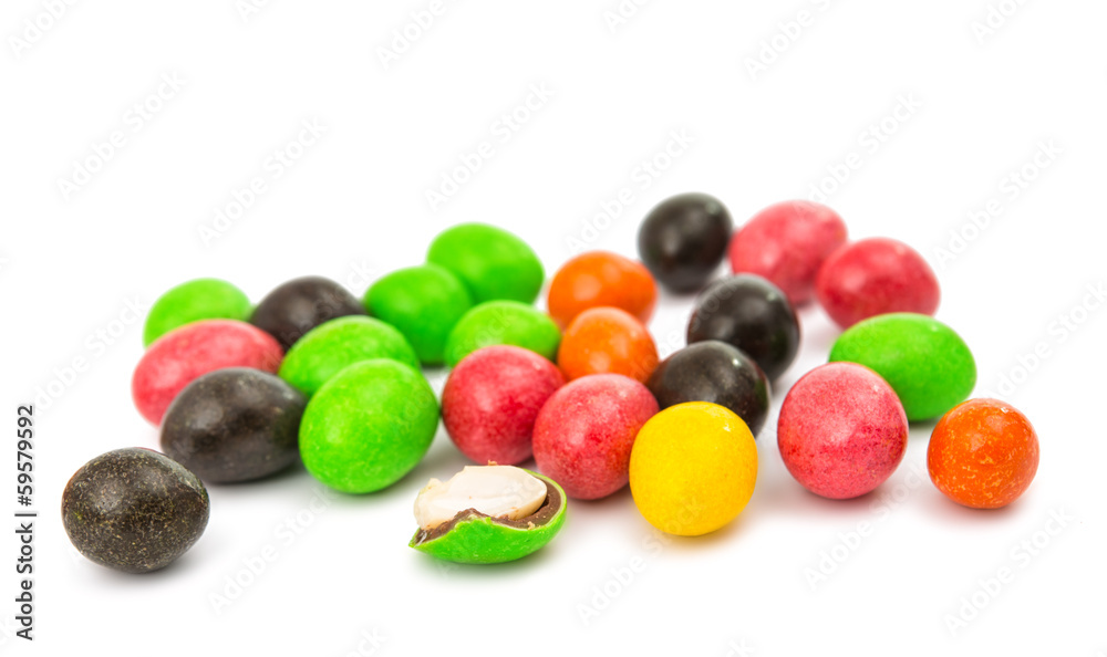 color dragees with peanuts isolated color dragees with peanuts isolated
