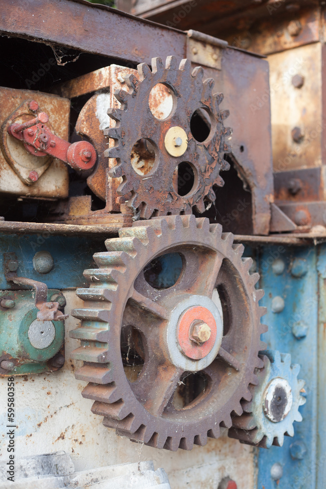 old rusty gears