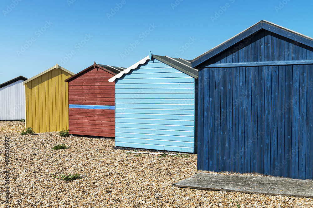Naklejka premium Hayling Island Beach Huts