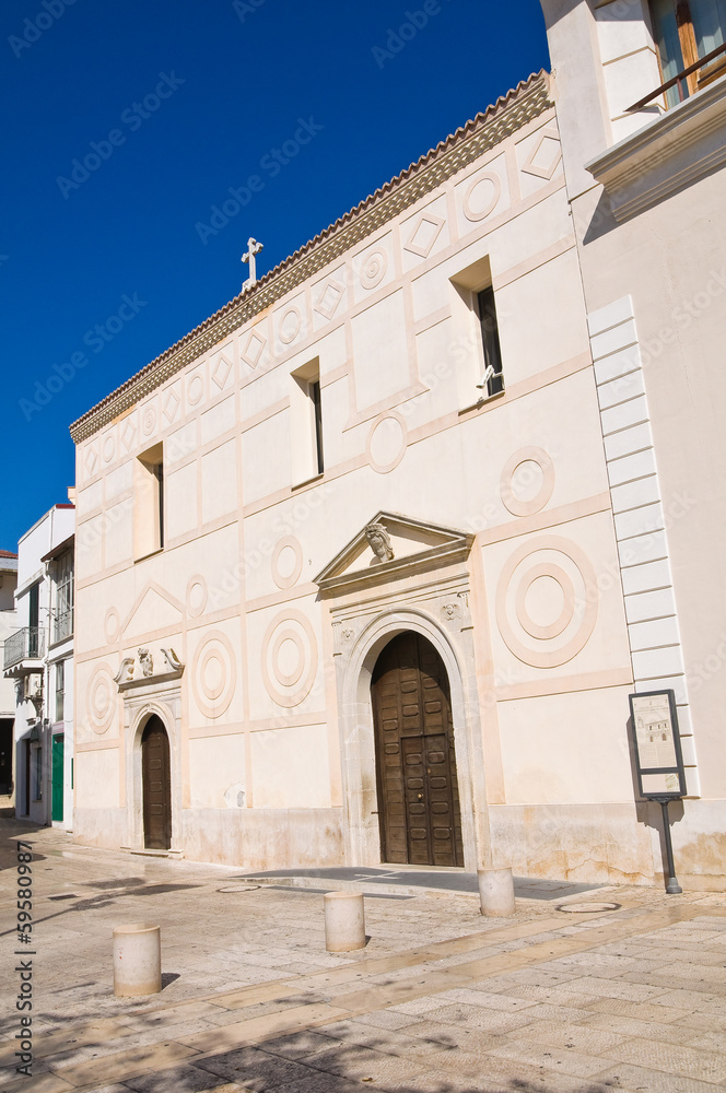 Fototapeta premium Church of St. Antonio. Pisticci. Basilicata. Italy.