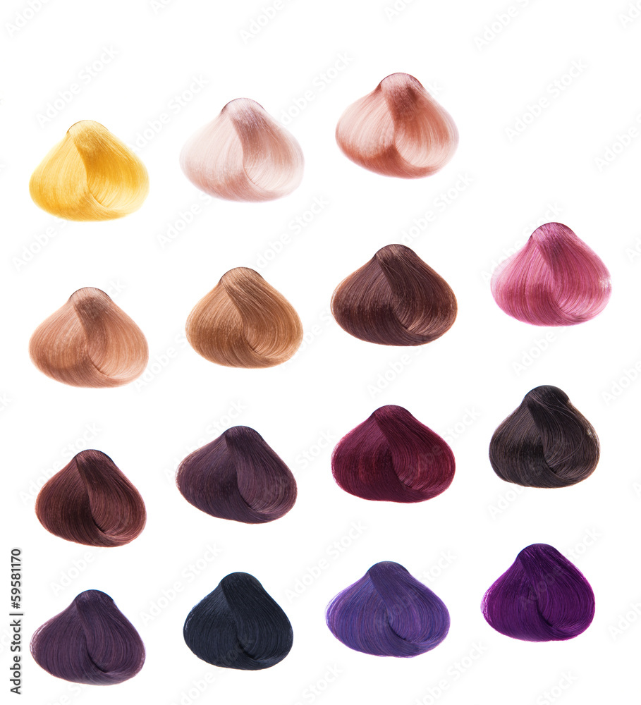 lock of hair isolated
