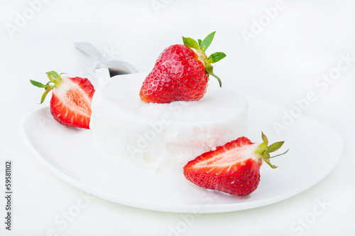 strawberry and ice cream