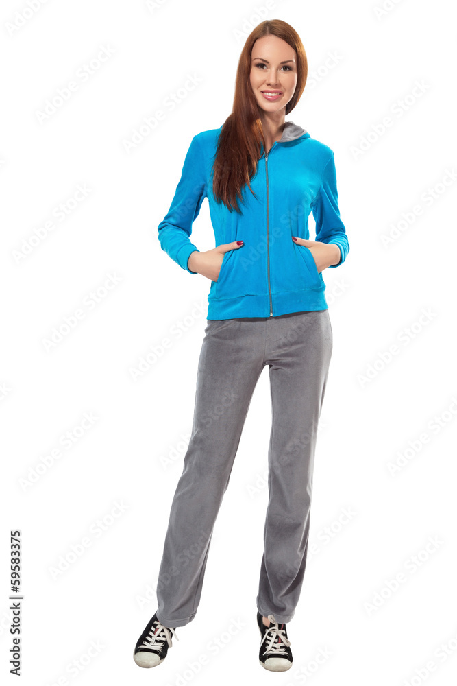 Woman in warm sportswear Woman in warm sportswear