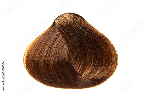 lock of hair isolated