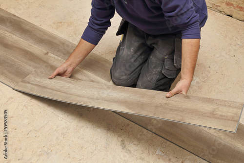 Photos pose parquet moderne en vinyl