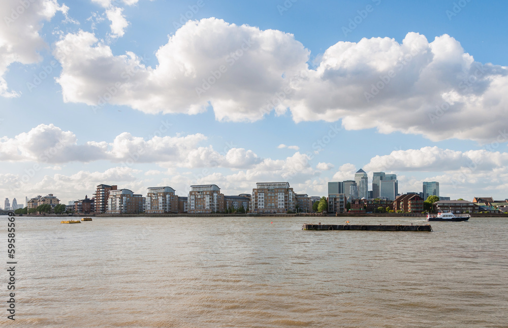 Naklejka premium River Thames in eastern London