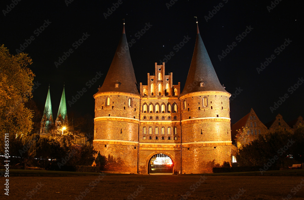 Holsten Gate, Lubeck old town, Germany