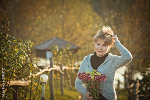 girl with a bouquet photo