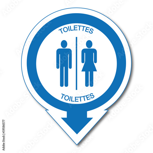 Panneau Toilettes.