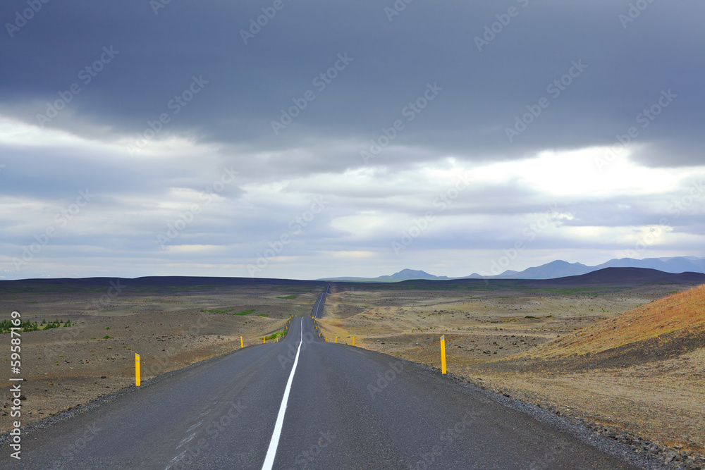 Scenic road on iceland