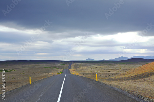Scenic road on iceland