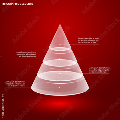 glass pyramid infographic