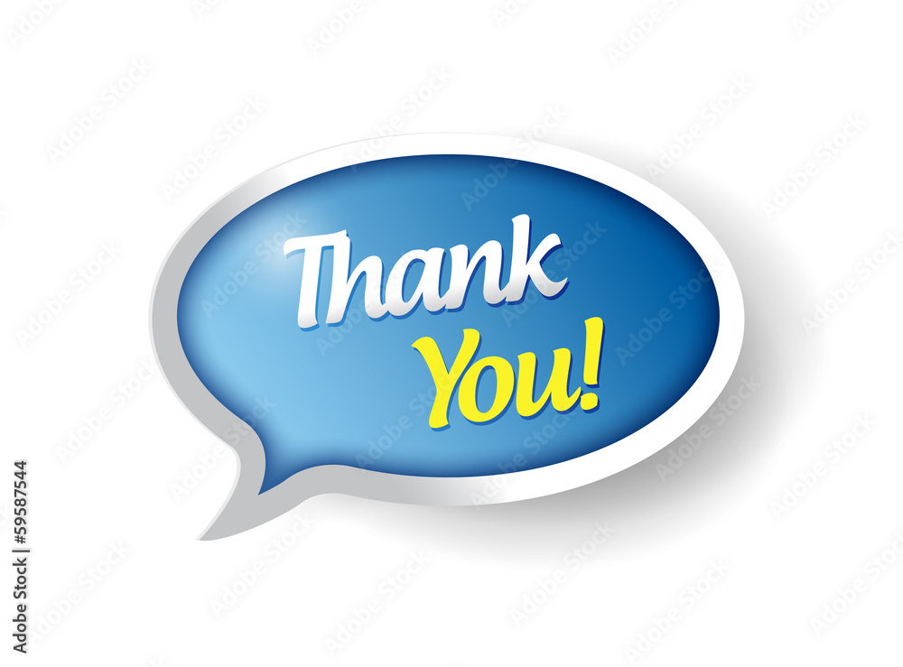 thank you message bubble illustration design thank you message bubble illustration design