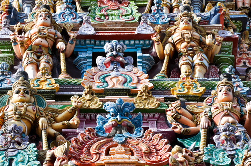 Detail of the Meenakshi Temple, Madurai (India)