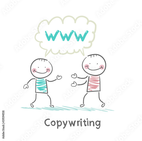 copywriter says with a customer