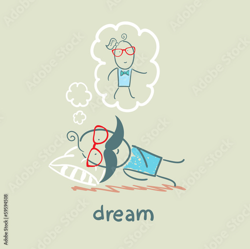 man dreams with a woman