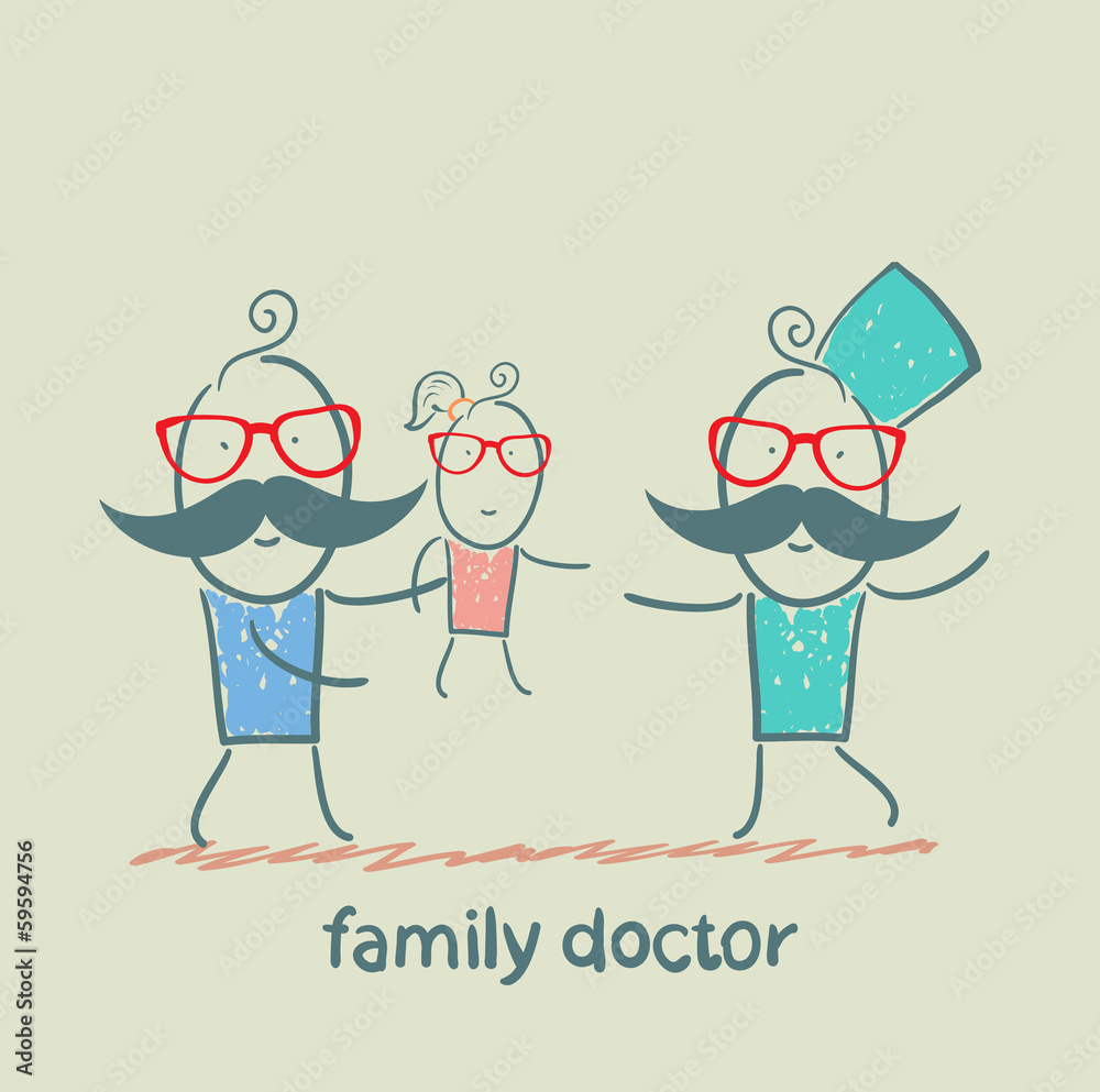 family doctor treats her mother with a child family doctor treats her mother with a child