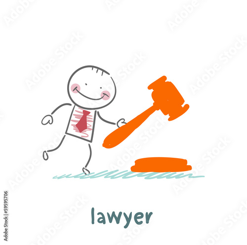 lawyer knocking hammer
