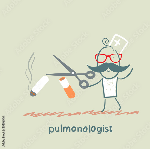 pulmonologist scissor cigarette