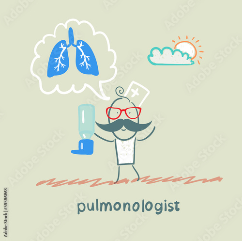 pulmonologist pulmonologist with asthma spray says lung