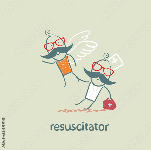 resuscitator keeps flying away into the sky patient