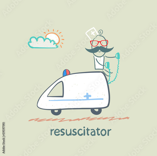 resuscitator rides in the ambulance