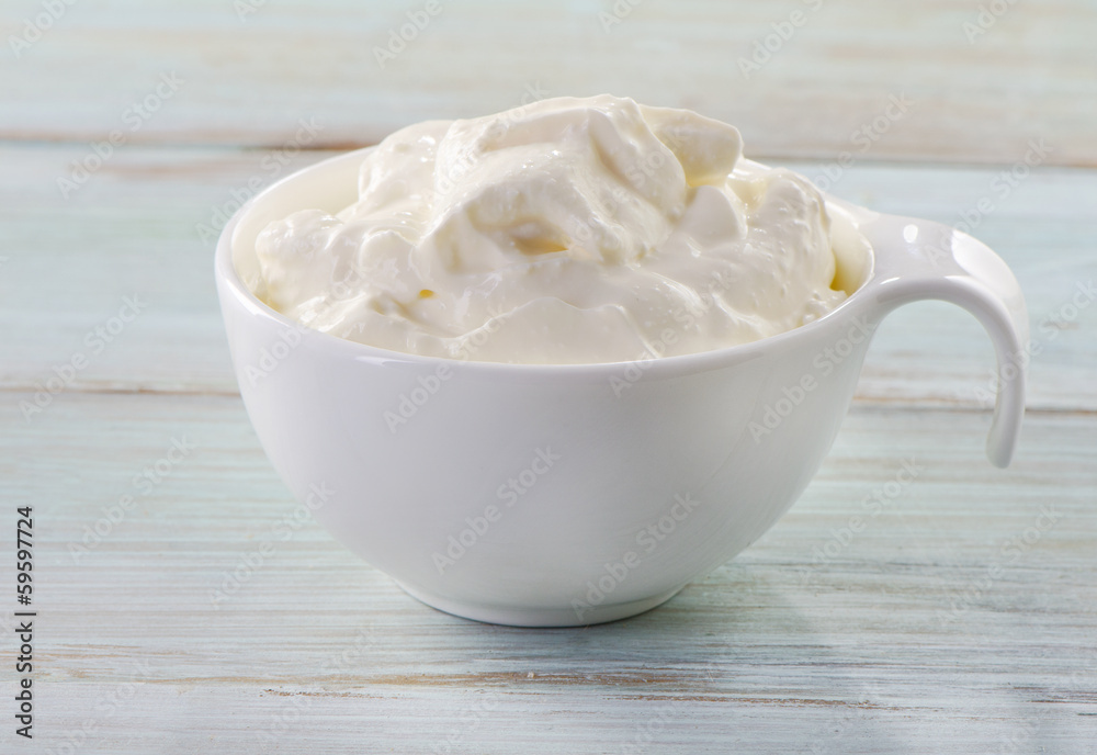 Fresh sour cream Fresh sour cream