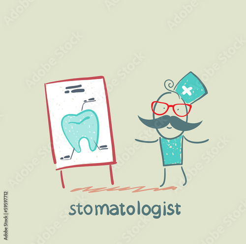 stomatologist says a presentation on the tooth