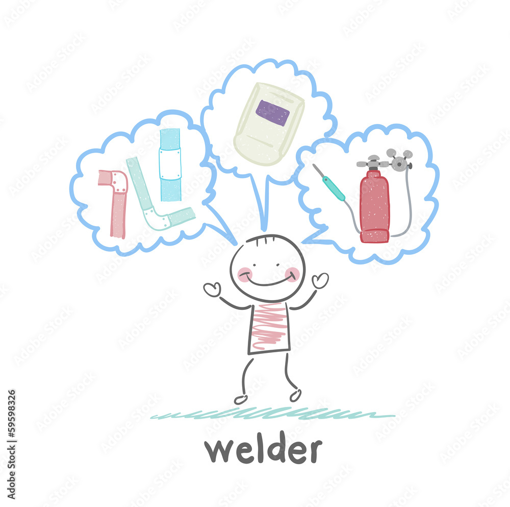 welder thinks about welder, helmet and pipe welder thinks about welder, helmet and pipe