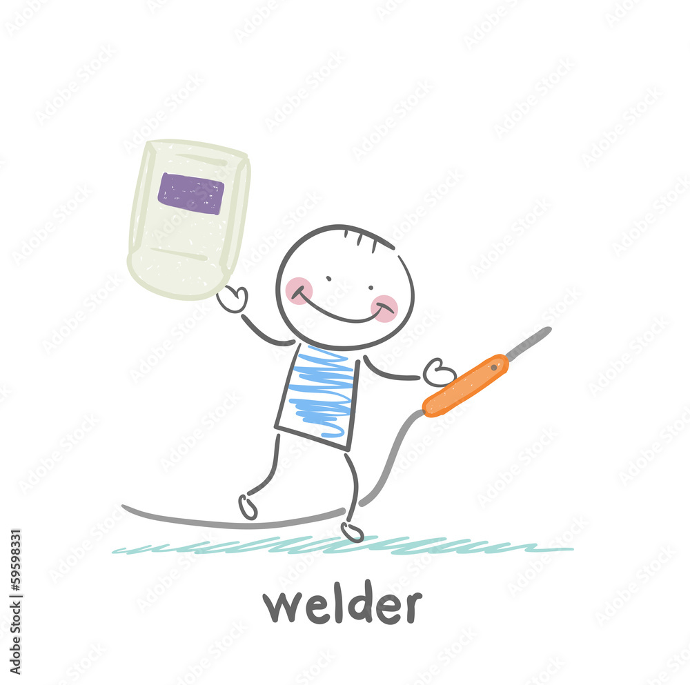 welder holds welder
