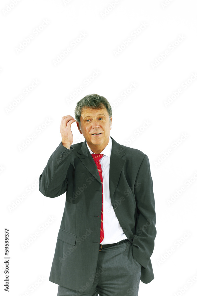 smart succesful business man with red tie and black suit smart succesful business man with red tie and black suit