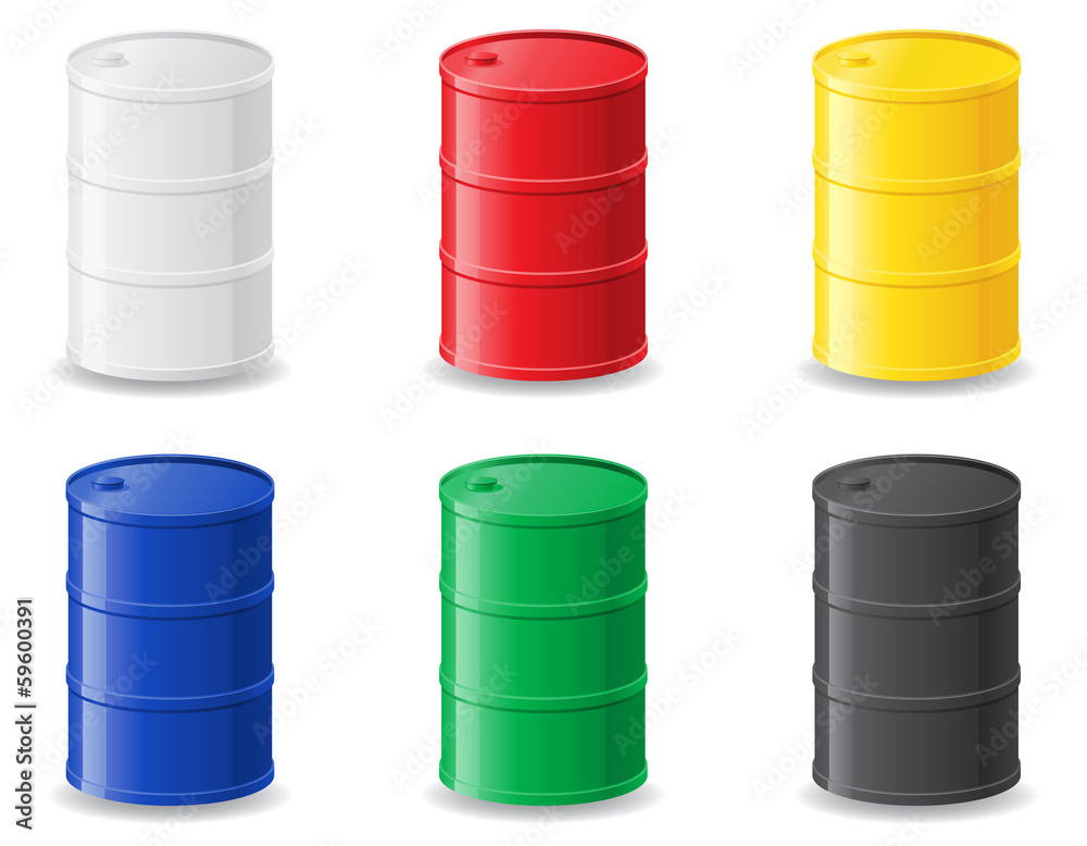 colour metallic barrels vector illustration colour metallic barrels vector illustration